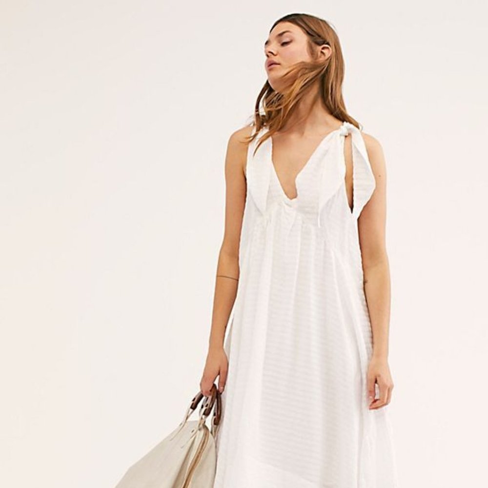 FREE PEOPLE CELINE DRESS IN WHITE